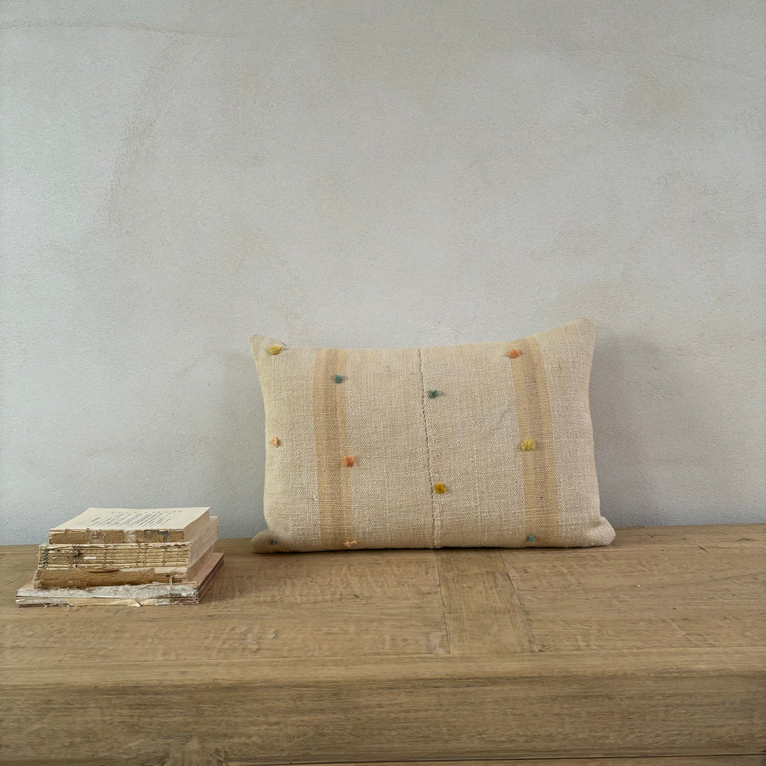 Antique Linen handstitched Cushion | Rectangle