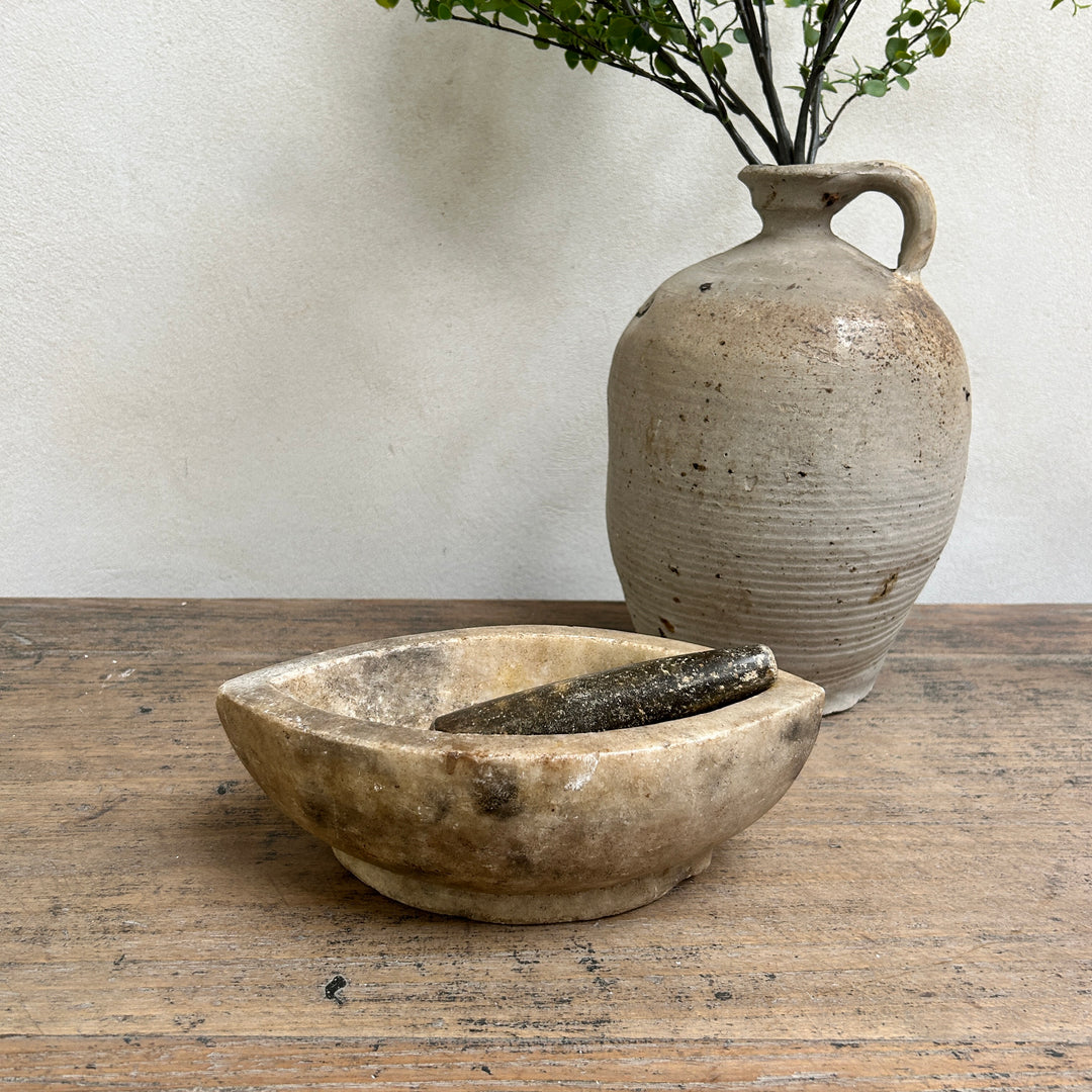 Antique Marble Pestle & Mortar