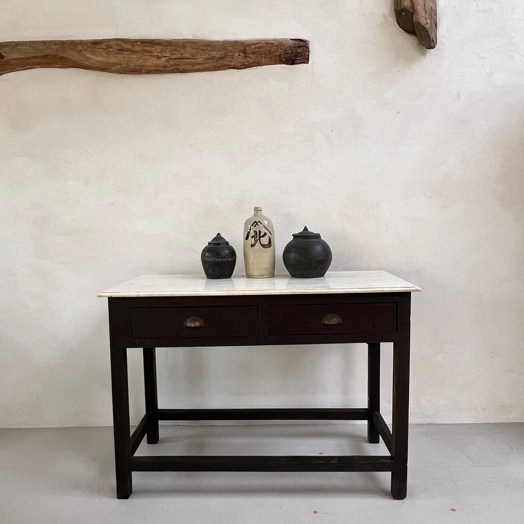 Antique Marble Top Console table