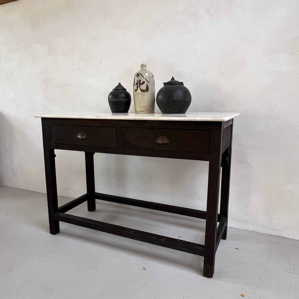 Antique Marble Top Console table