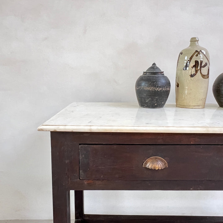 Antique Marble Top Console table