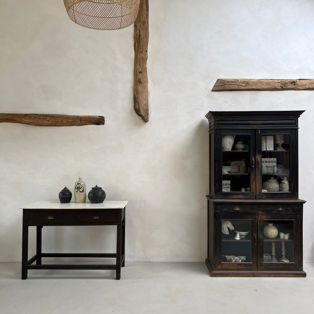 Antique Marble Top Console table