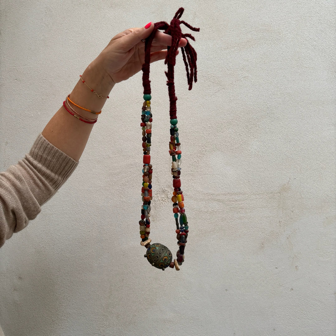 Antique Moroccan Beaded Necklace | No4