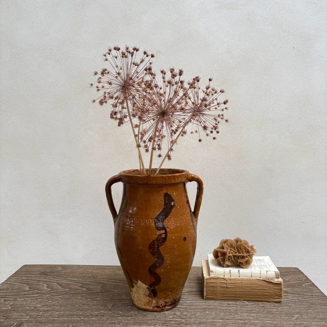 Antique Moroccan Glazed Pot | Bari
