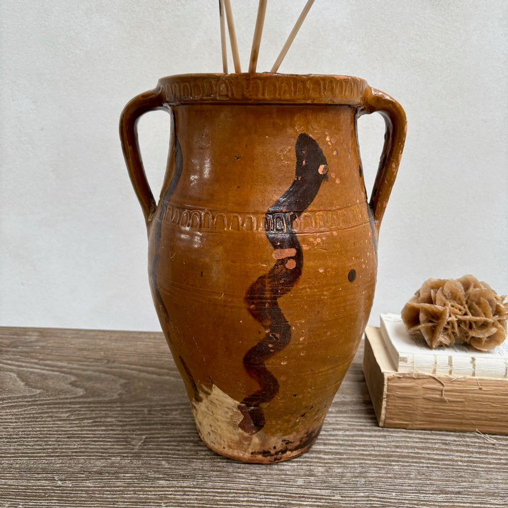 Antique Moroccan Glazed Pot | Bari
