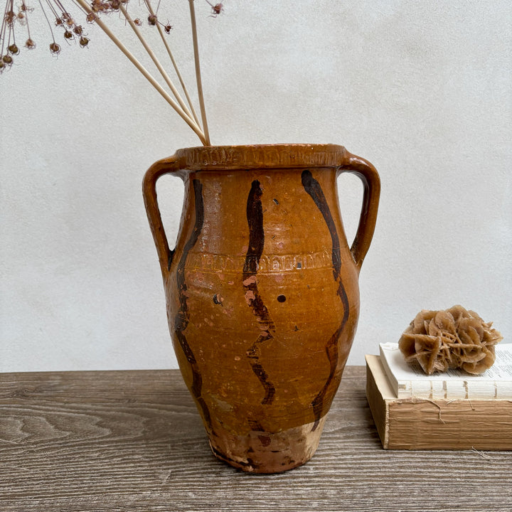 Antique Moroccan Glazed Pot | Bari