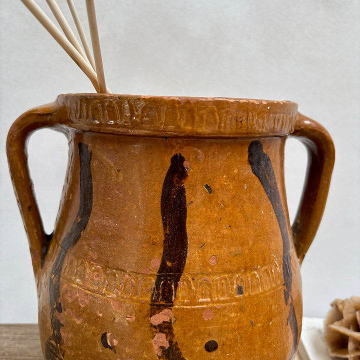 Antique Moroccan Glazed Pot | Bari