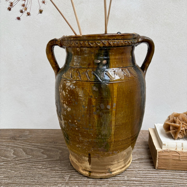 Antique Moroccan Glazed Pot | Pienza
