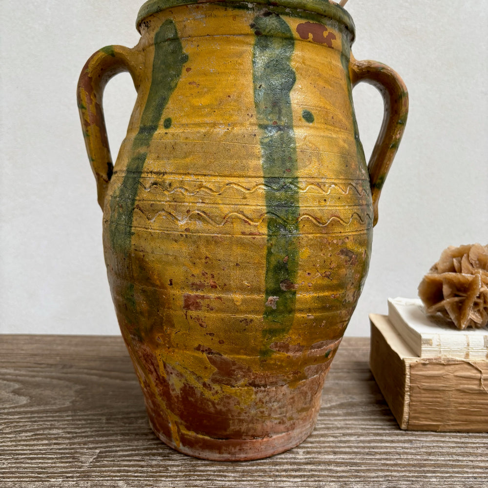 Antique Moroccan Glazed Pot | Sappada