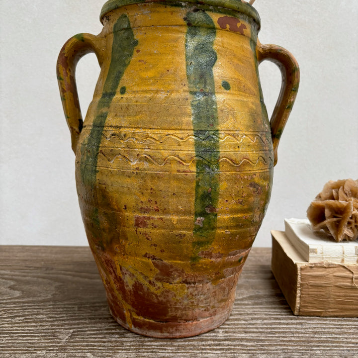 Antique Moroccan Glazed Pot | Sappada