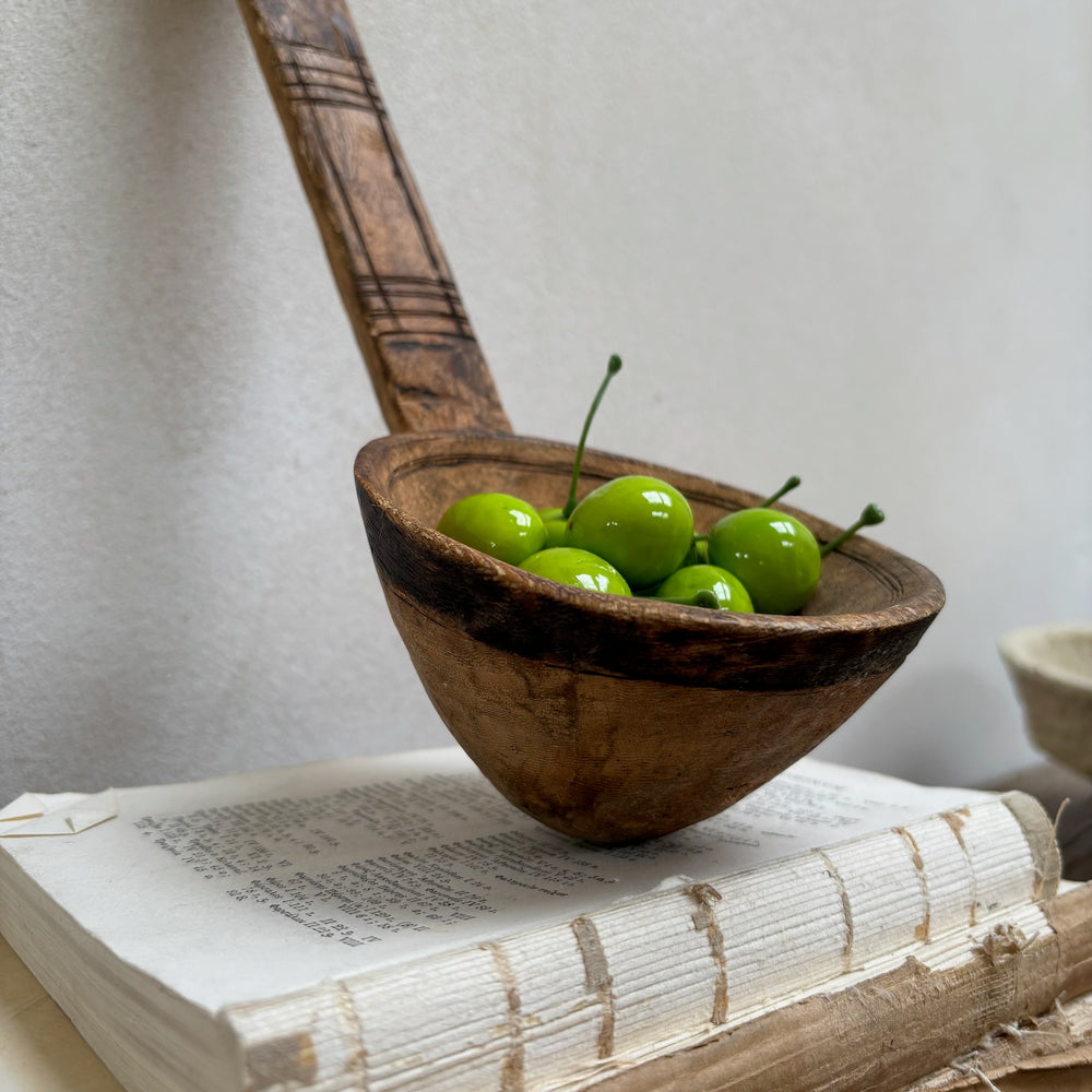 Antique Moroccan Wooden Yoghurt Ladle