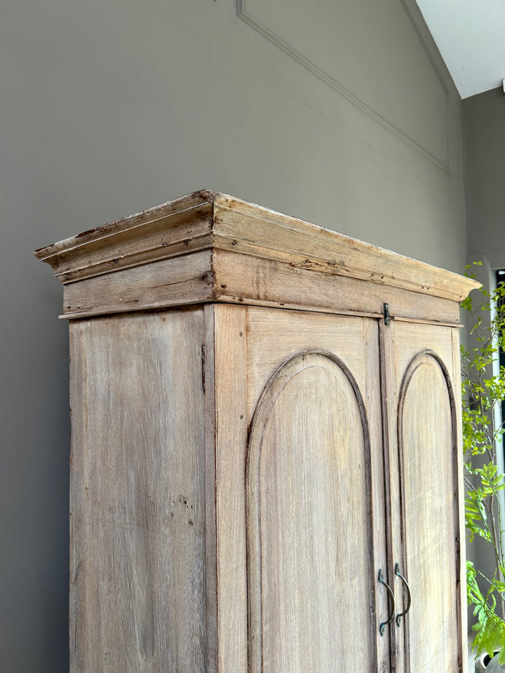 Antique Pale Wood Armoire | Rusholme