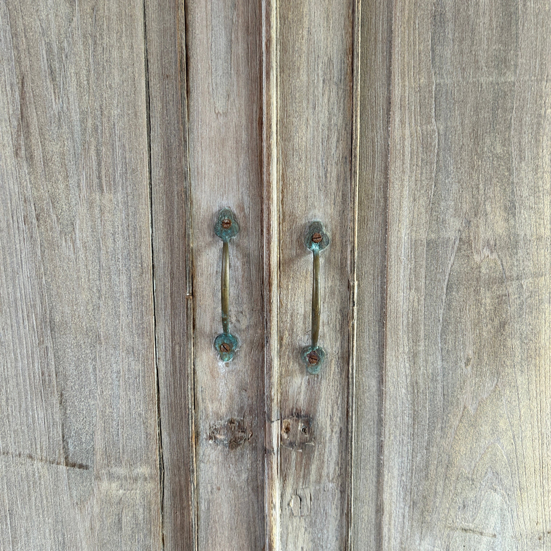 Antique Pale Wood Armoire | Rusholme