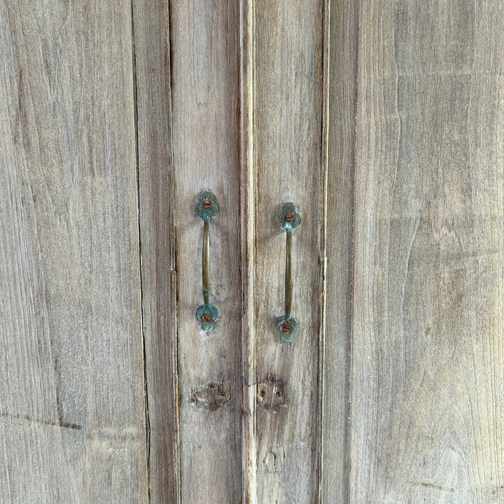 Antique Pale Wood Armoire | Rusholme