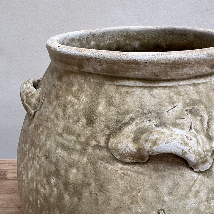 Antique Palembang Green Shipwreck Preserve Pot | Large 22241 f 