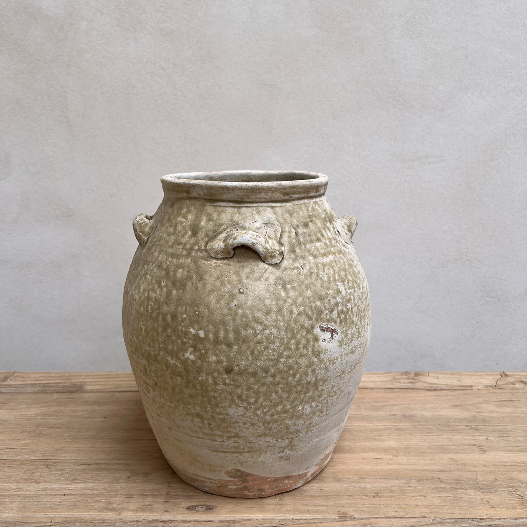 Antique Palembang Green Shipwreck Preserve Pot | Large 22241 h 