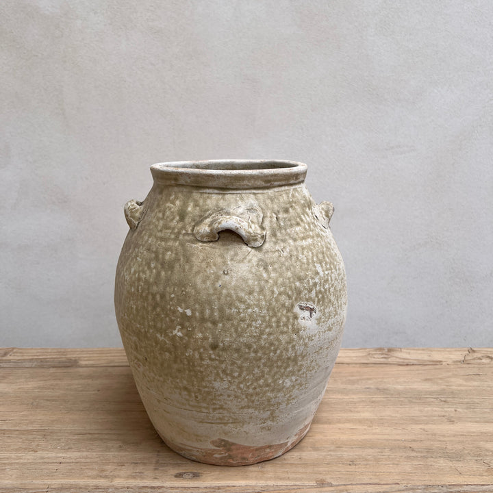 Antique Palembang Green Shipwreck Preserve Pot | Large 22241 h 