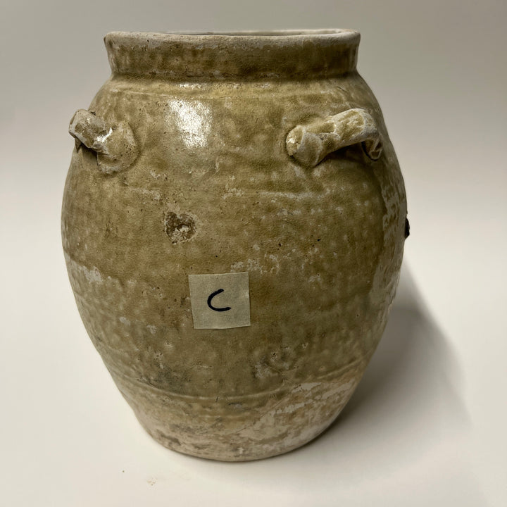Antique Palembang Green Shipwreck Preserve Pot Medium