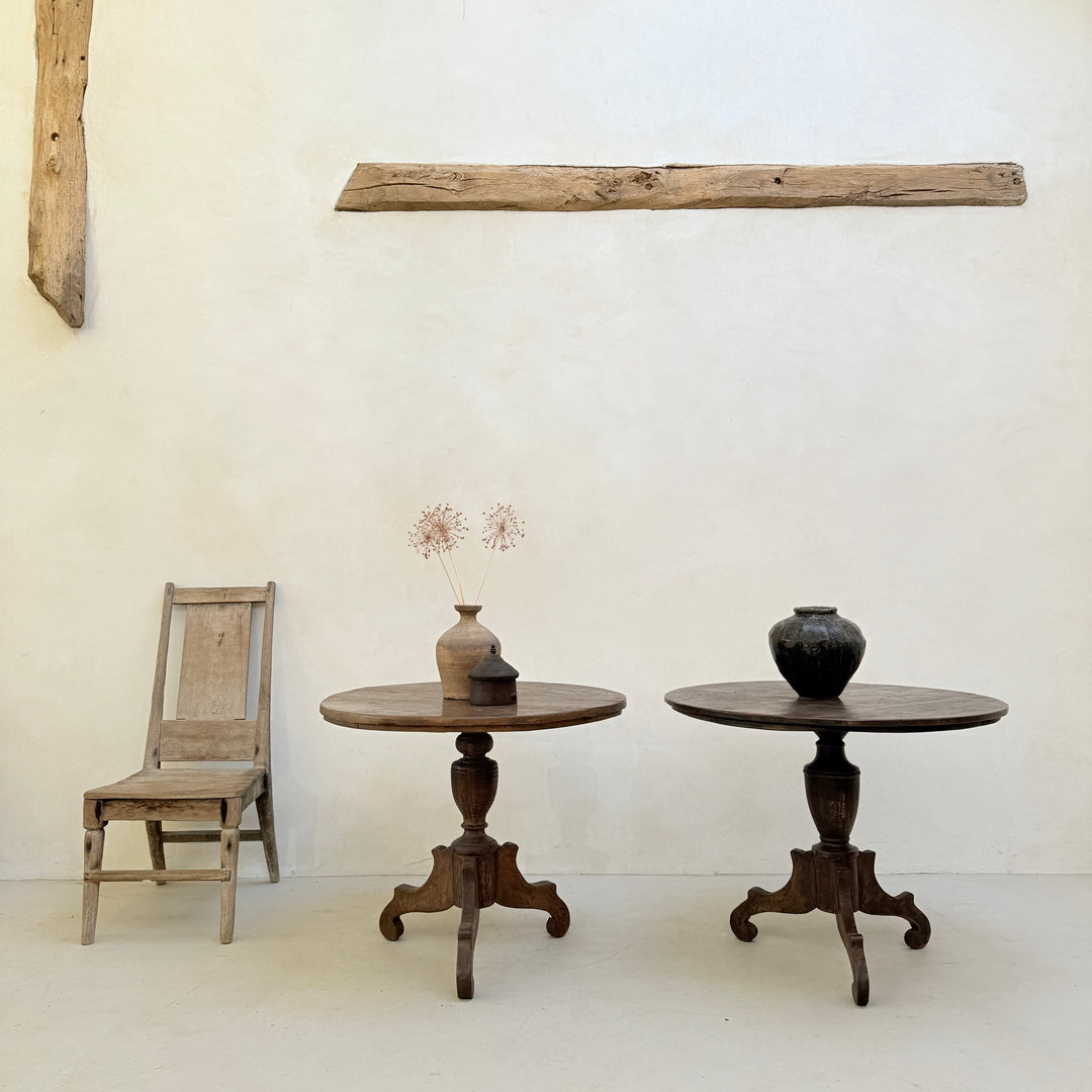 Antique Pedestal Round Tables Fenton 