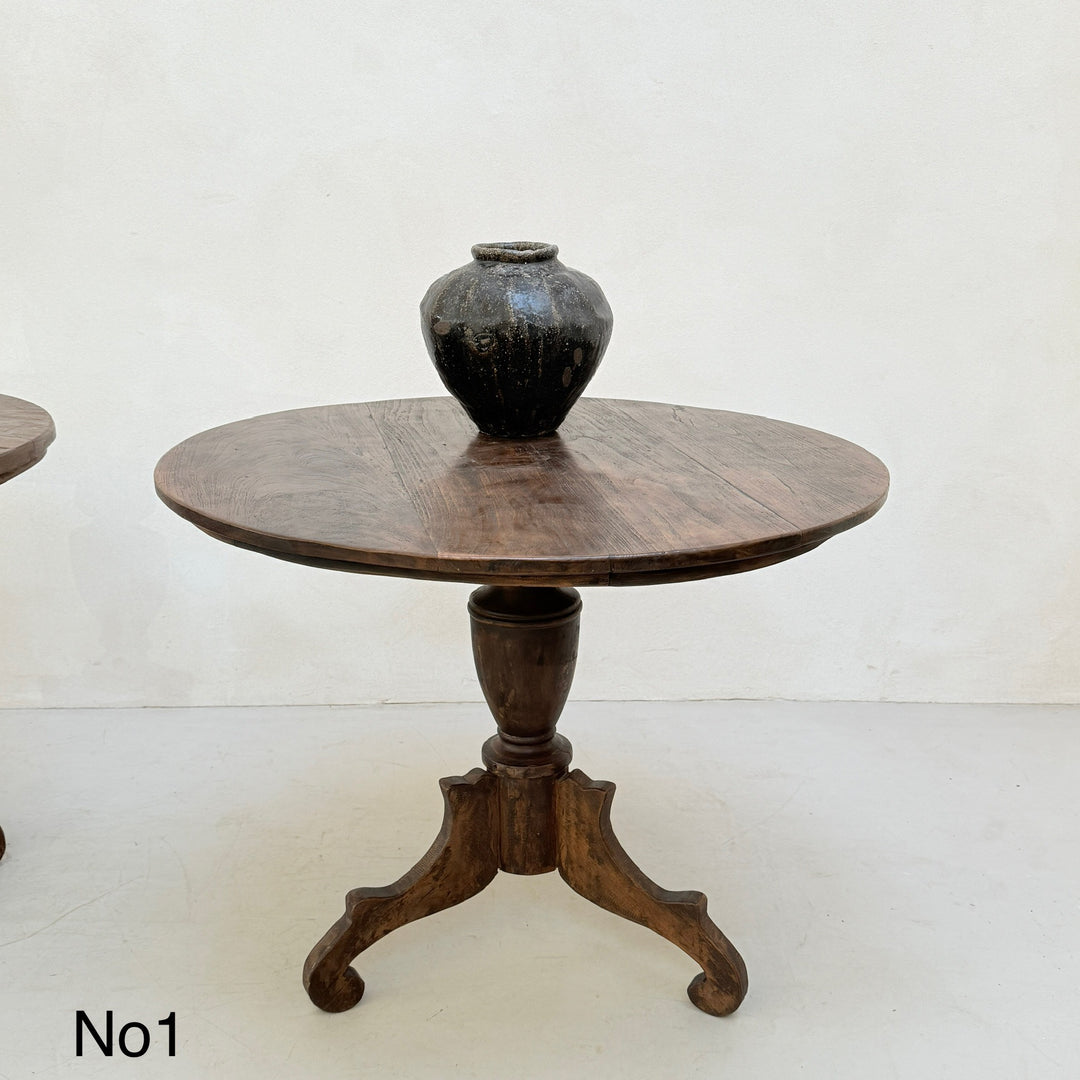 Antique Pedestal Round Tables Fenton 