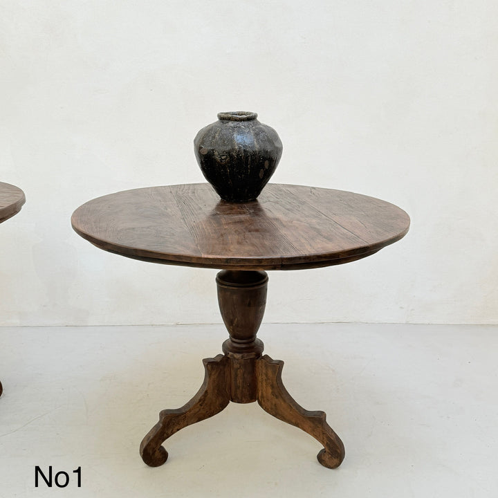 Antique Pedestal Round Tables Fenton 