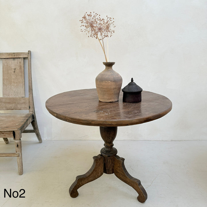 Antique Pedestal Round Tables Fenton 