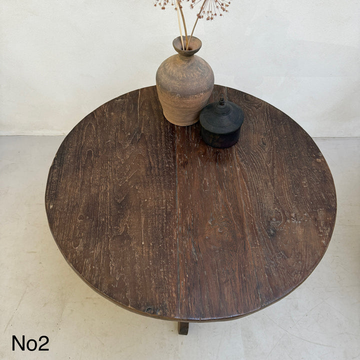 Antique Pedestal Round Tables Fenton 