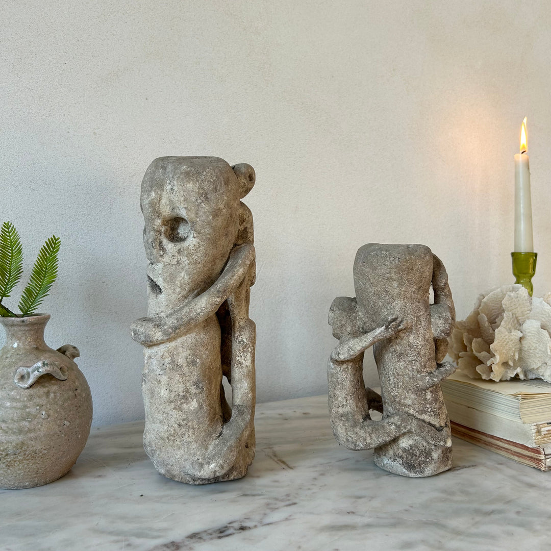 Antique Primitive hand carved stone sculpture Bambang