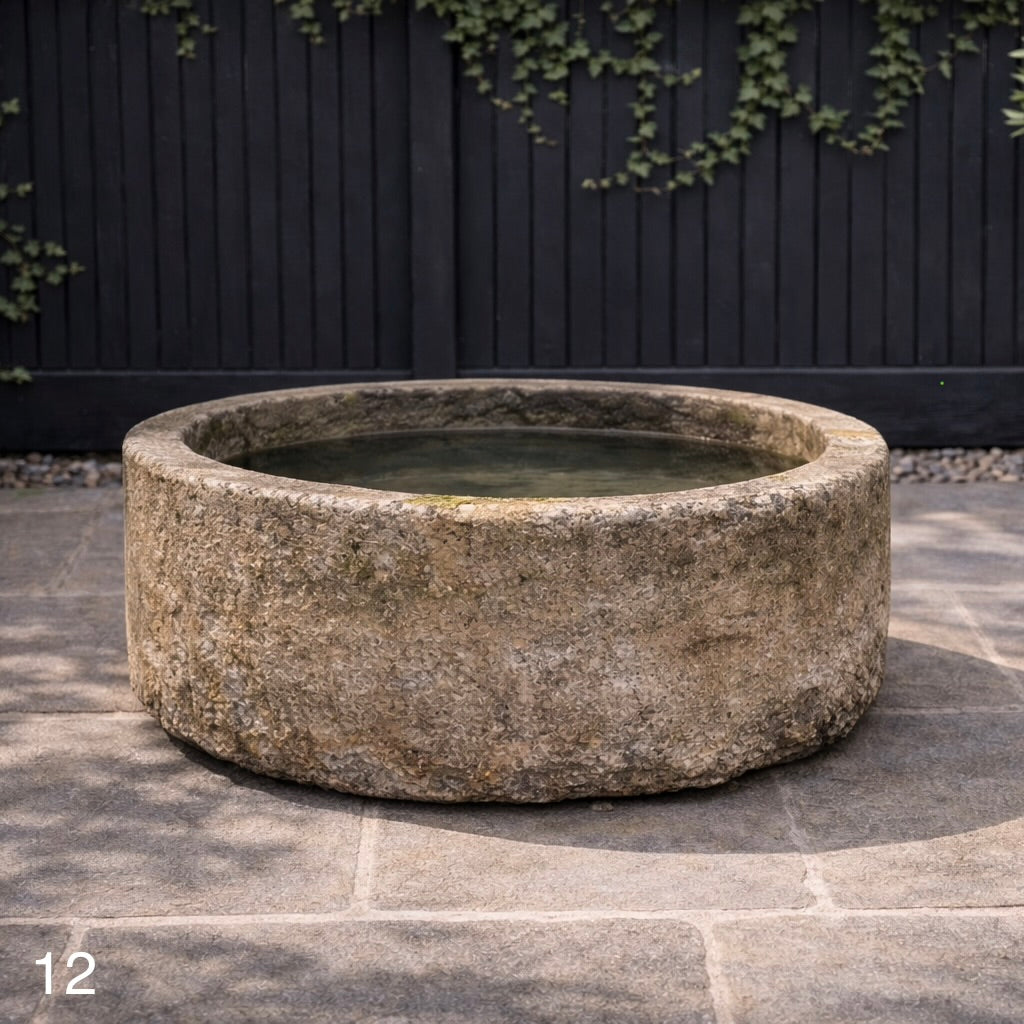 Antique Round Stone Trough