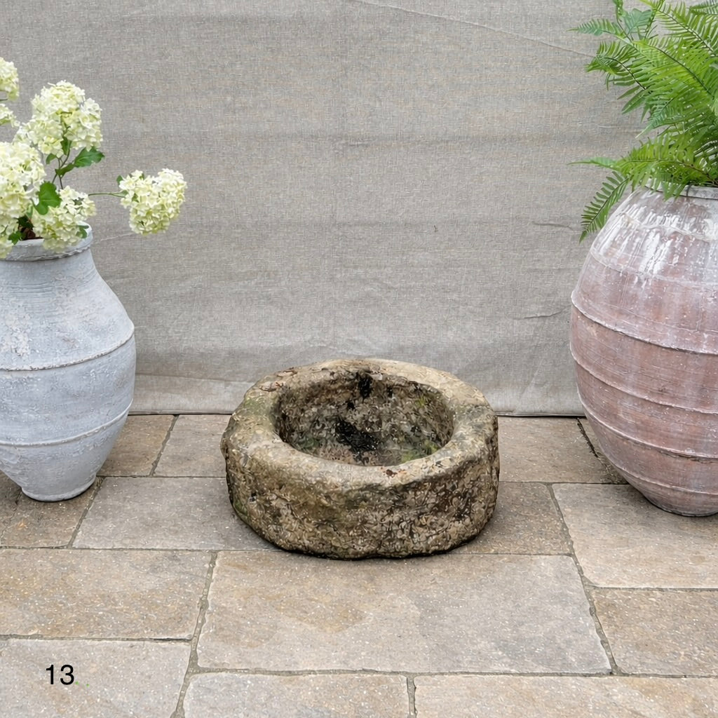 Antique Round Stone Trough 