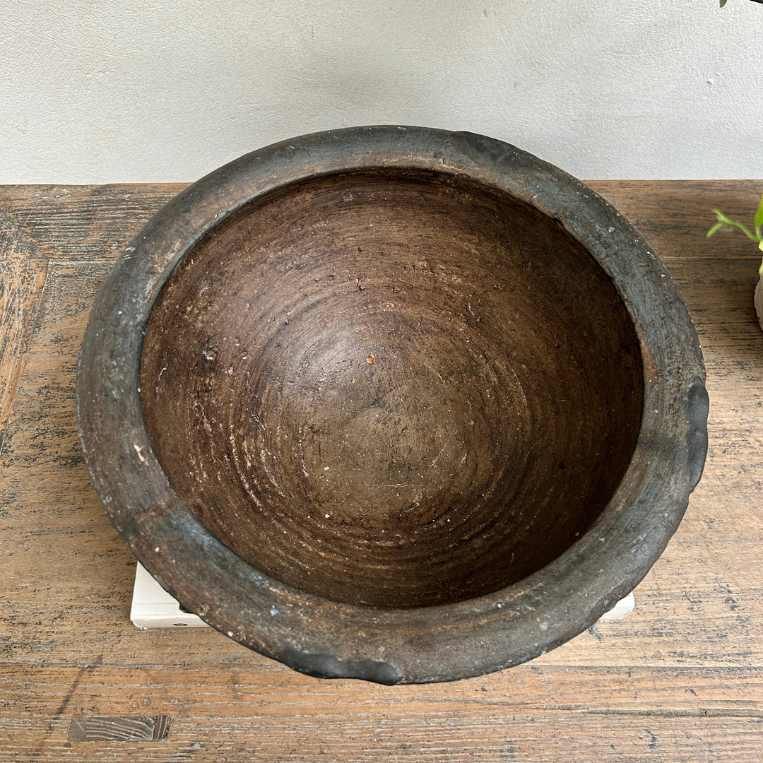 Antique Rustic Ceramic Bowl 