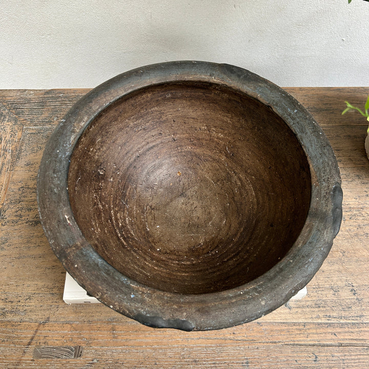 Antique Rustic Ceramic Bowl 