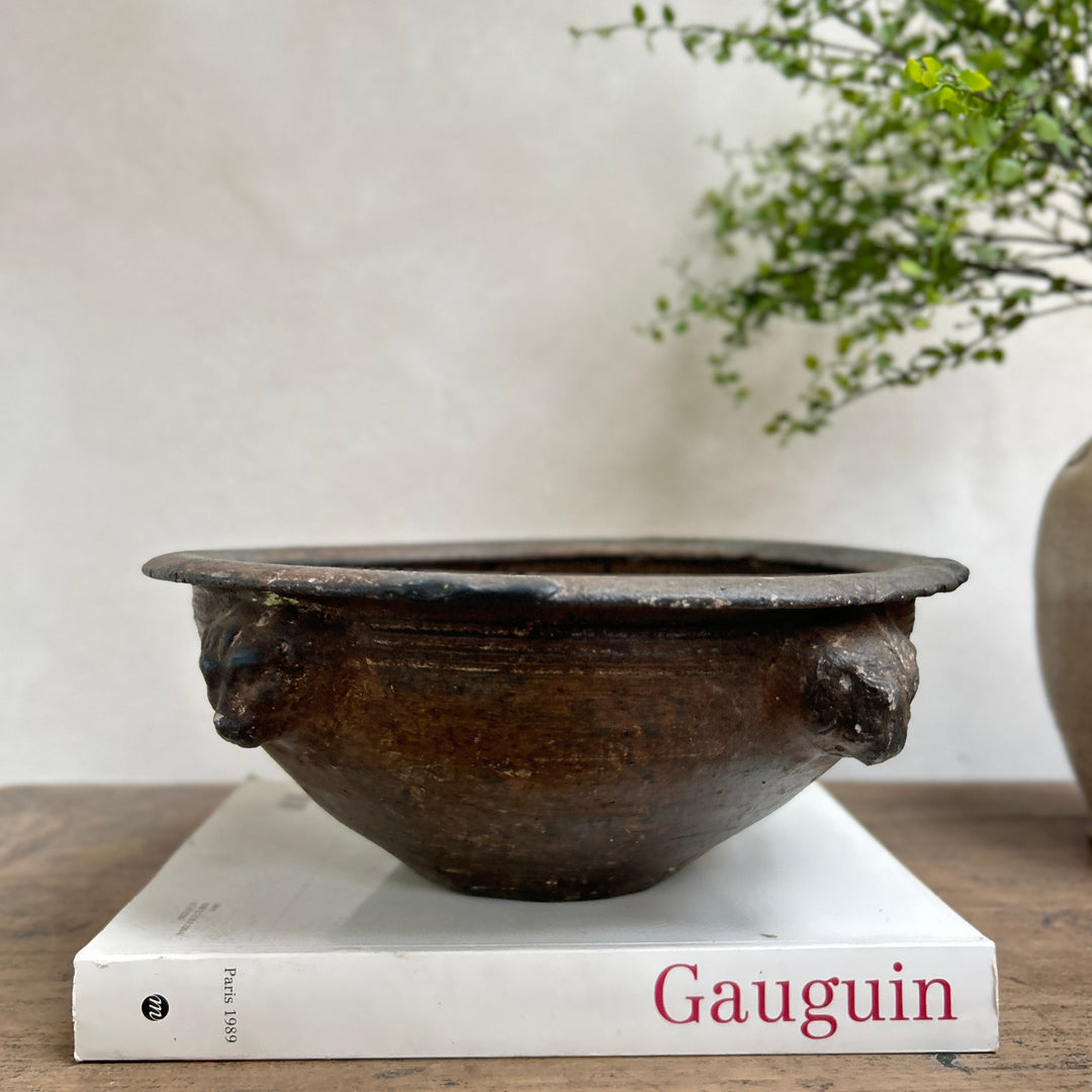 Antique Rustic Ceramic Bowl 