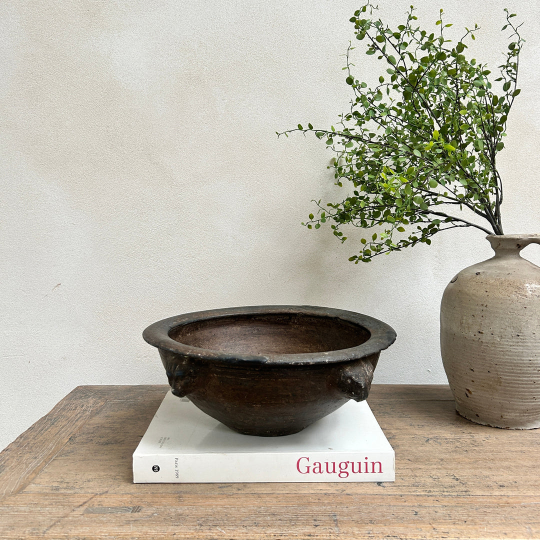 Antique Rustic Ceramic Bowl 