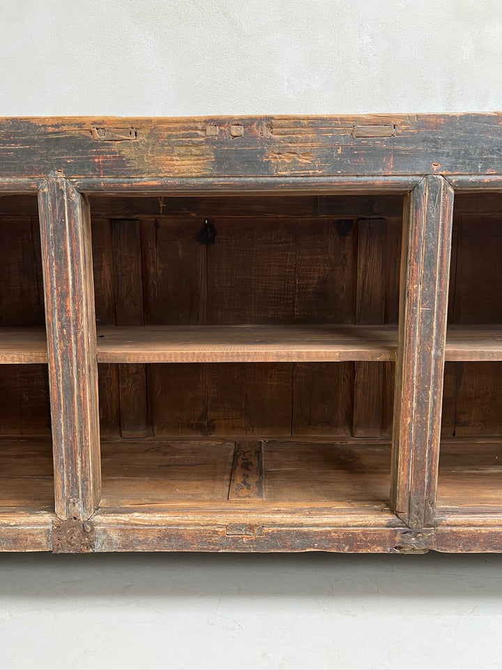 Antique Rustic Open Cabinet | Etna