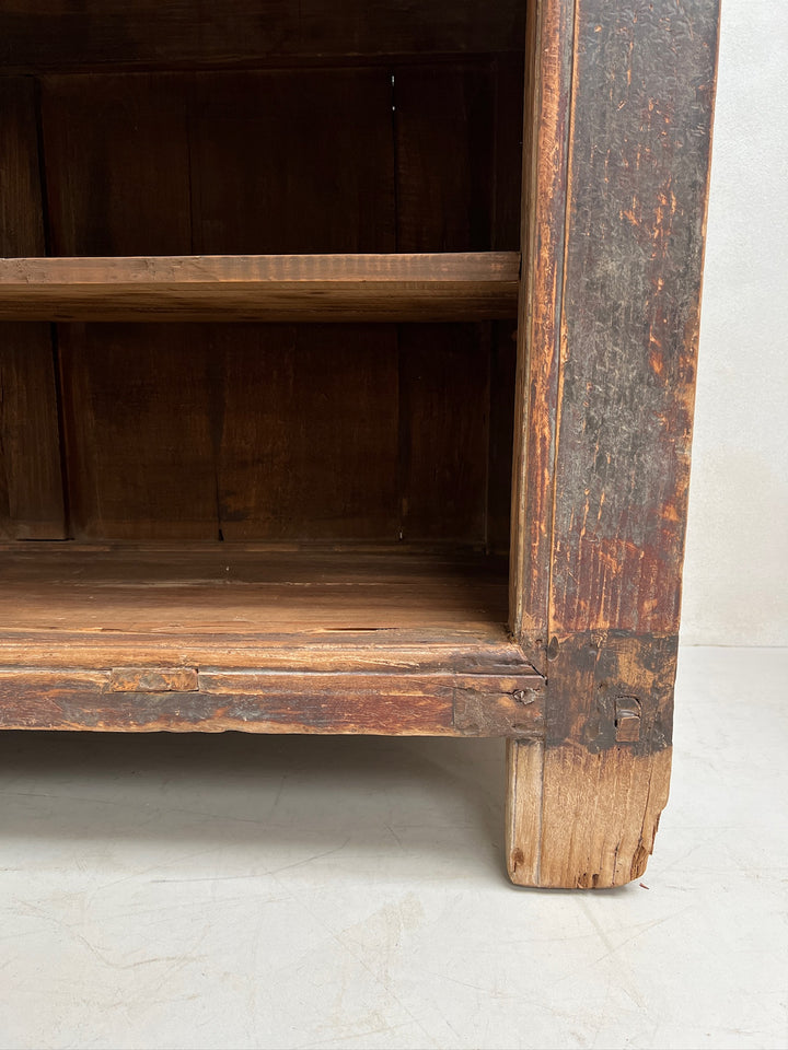 Antique Rustic Open Cabinet | Etna