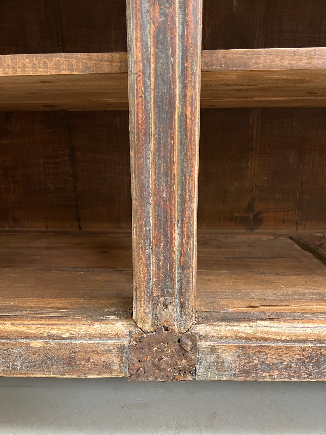 Antique Rustic Open Cabinet | Etna