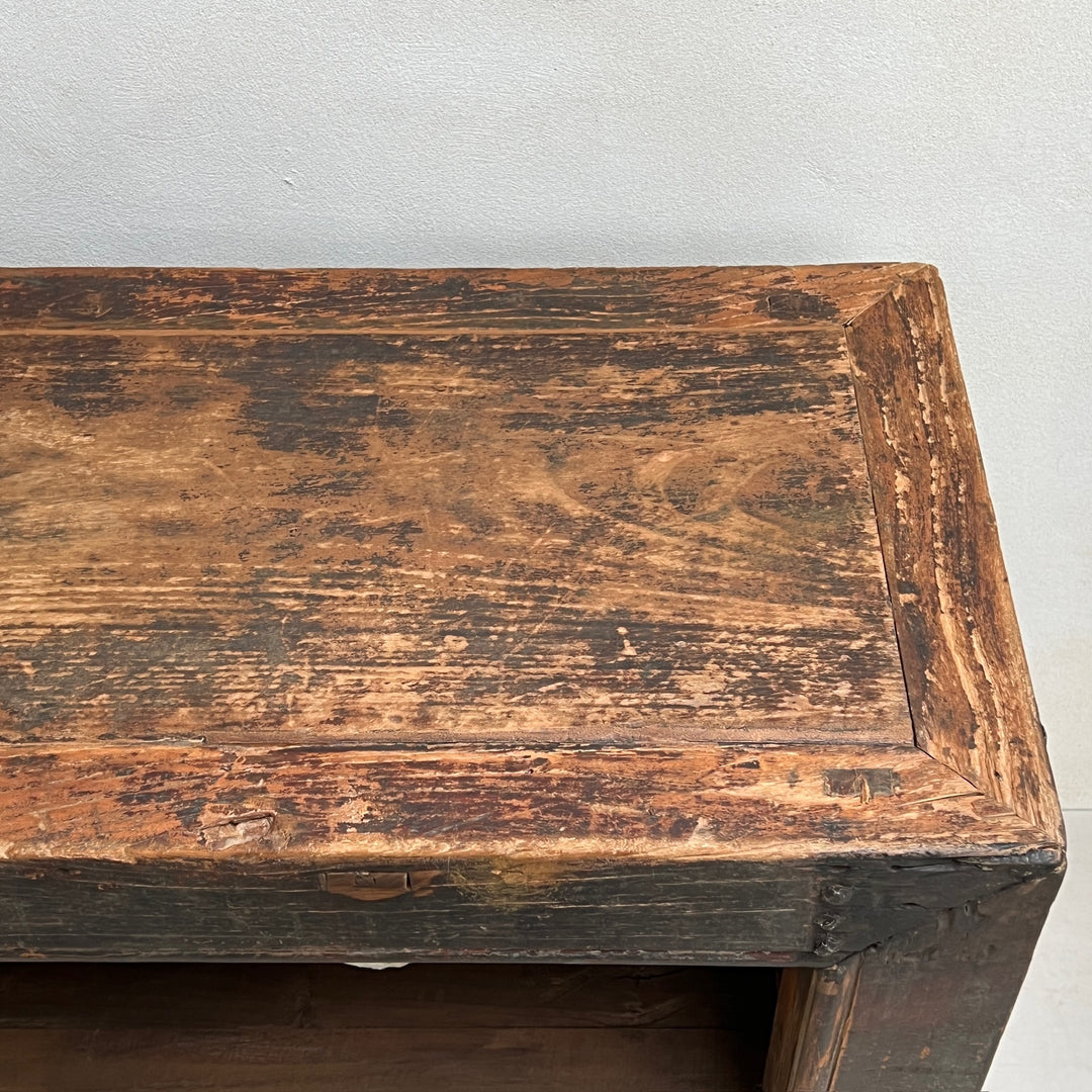 Antique Rustic Open Cabinet | Etna