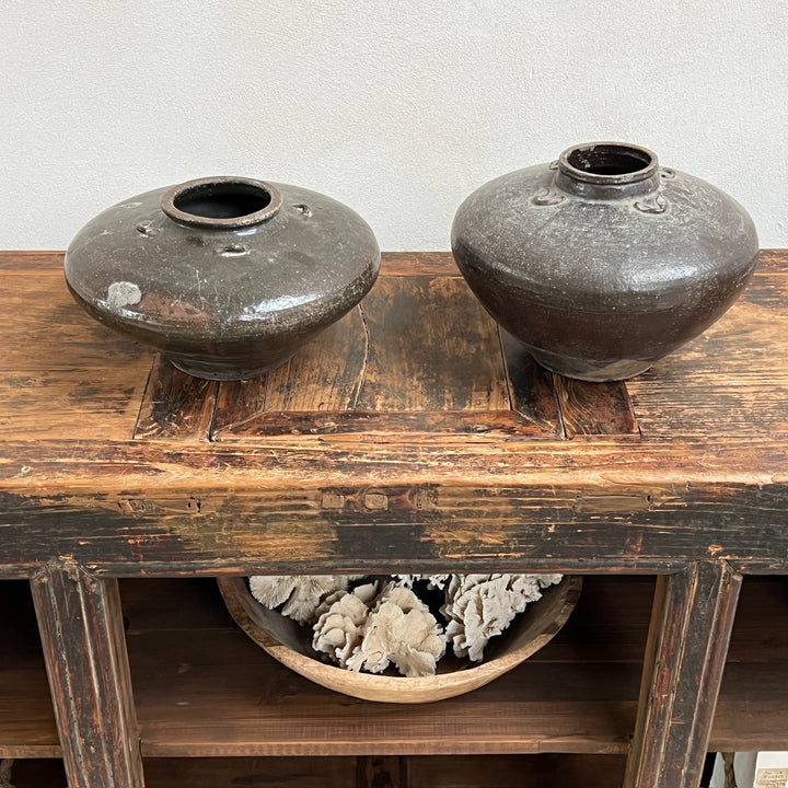 Antique Rustic Open Cabinet | Etna