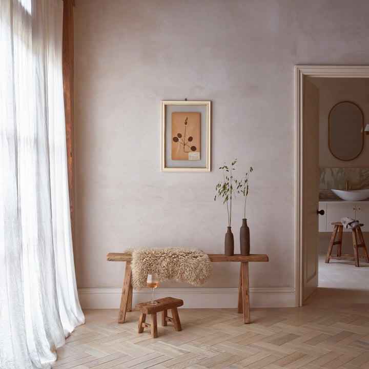 Antique Rustic Wooden Bench