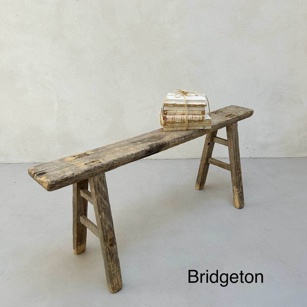 Antique Rustic Wooden Bench