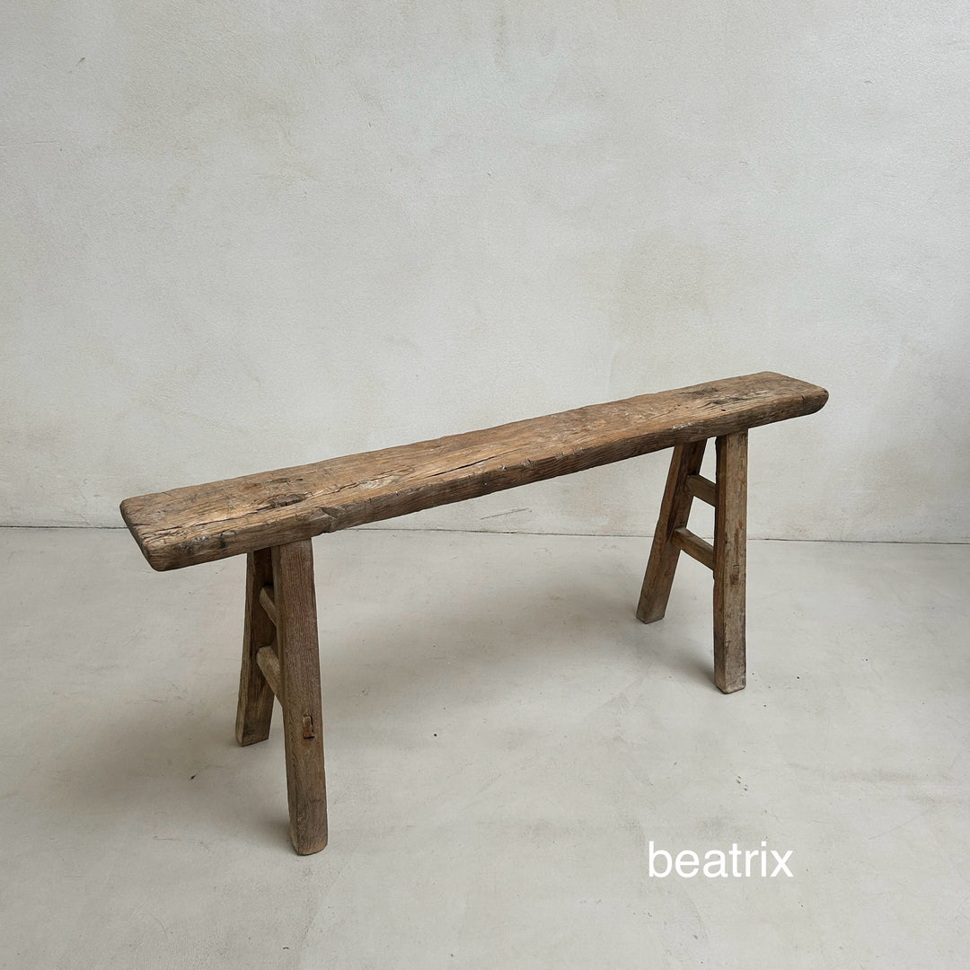 Antique Rustic Wooden Bench