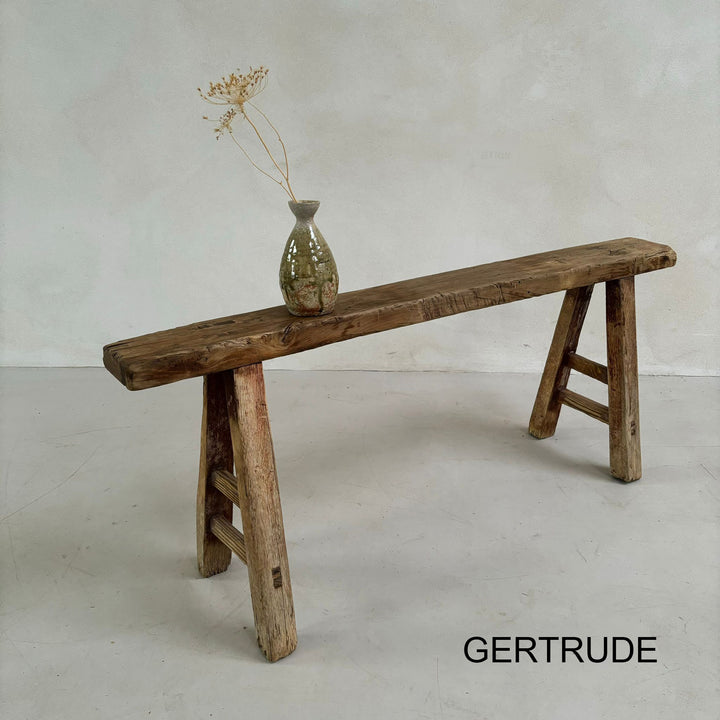 Antique Rustic Wooden Bench