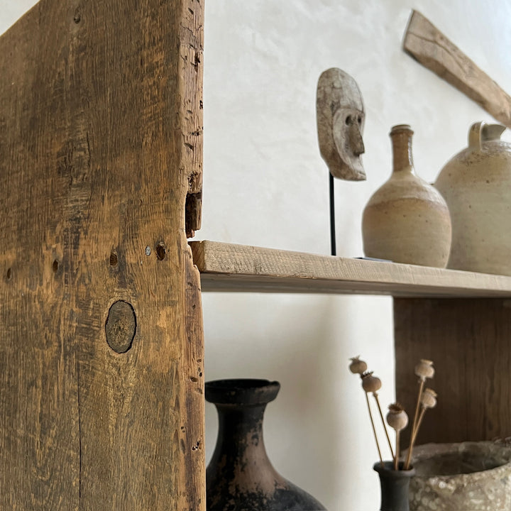 Antique Rustic Wooden Shelving | Felicity detail