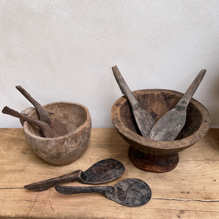 Antique Rustic Wooden Spoon 3