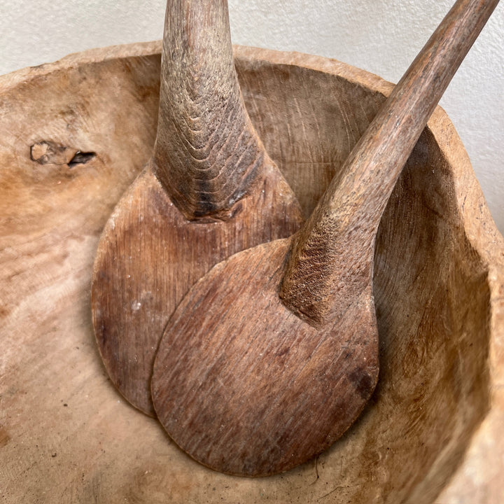 Antique Rustic Wooden Spoon 4