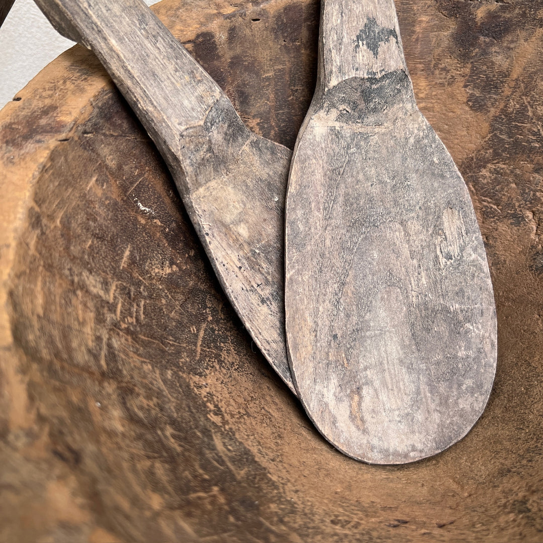 Antique Rustic Wooden Spoon 6