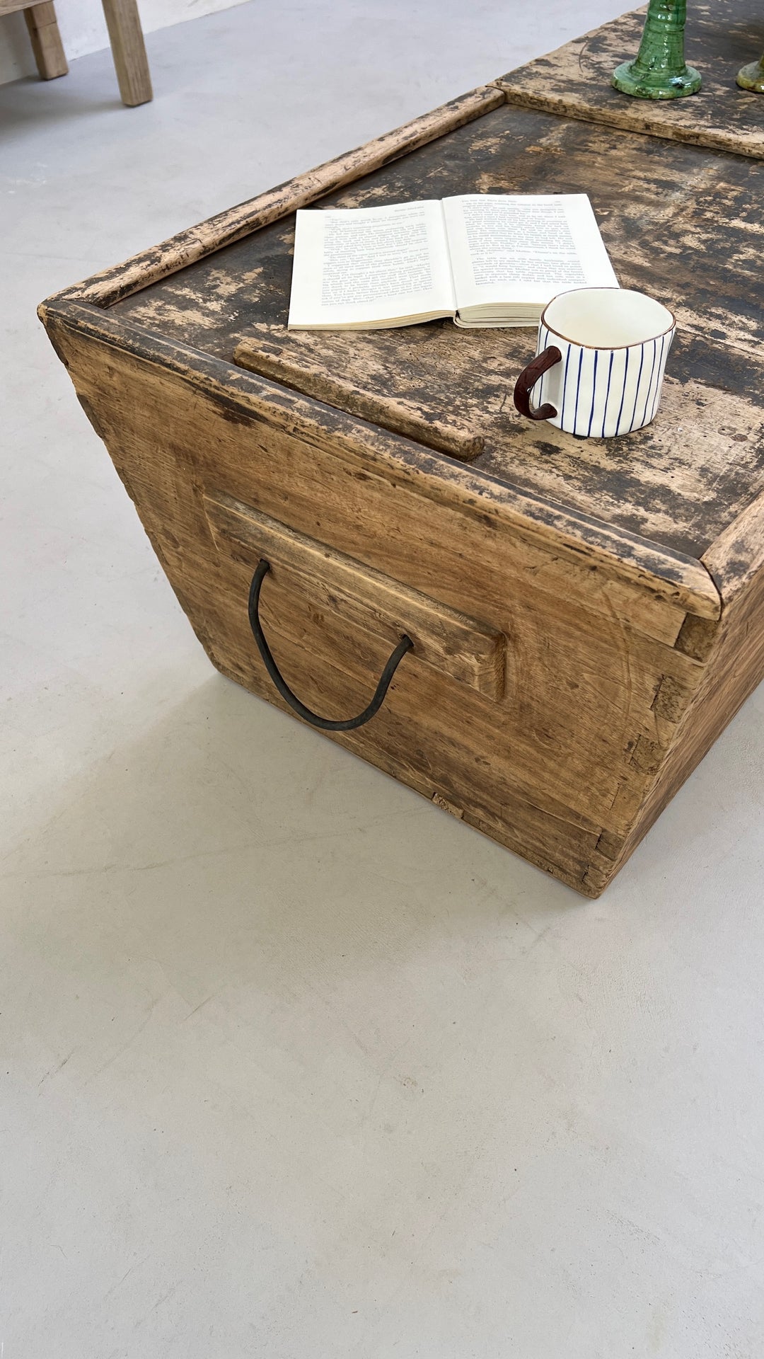 Antique Rustic Wooden Trunk | Harriet