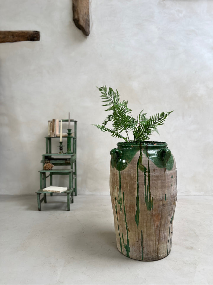 Antique Spanish Olive Urn XL
