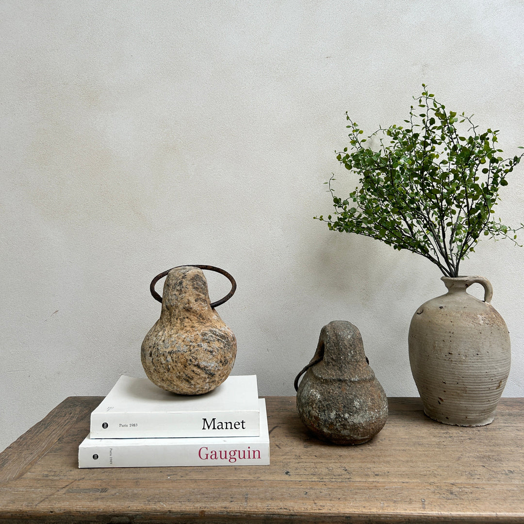 Antique Stone Ring Door Stop 